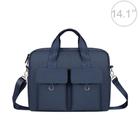 DJ09 Handheld Shoulder Briefcase Sleeve Carrying Storage Bag with Shoulder Strap for 14.1 inch Laptop(Navy Blue) - 1