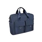 DJ09 Handheld Shoulder Briefcase Sleeve Carrying Storage Bag with Shoulder Strap for 14.1 inch Laptop(Navy Blue) - 2