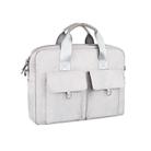 DJ09 Handheld Shoulder Briefcase Sleeve Carrying Storage Bag with Shoulder Strap for 14.1 inch Laptop(Silver Grey) - 2