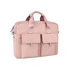 DJ09 Handheld Shoulder Briefcase Sleeve Carrying Storage Bag with Shoulder Strap for 14.1 inch Laptop(Pink) - 2