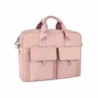 DJ09 Handheld Shoulder Briefcase Sleeve Carrying Storage Bag with Shoulder Strap for 15.4 inch Laptop(Pink) - 2