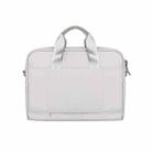 DJ09 Handheld Shoulder Briefcase Sleeve Carrying Storage Bag with Shoulder Strap for 15.6 inch Laptop(Silver Grey) - 6