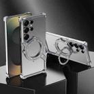 For Samsung Galaxy S23 Ultra 5G S Shaped 360 Holder Airbag Frameless MagSafe Metal Phone Case(Space Gray) - 2
