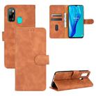 For Ulefone Note 9P Solid Color Skin Feel Magnetic Buckle Horizontal Flip Calf Texture PU Leather Case with Holder & Card Slots & Wallet(Brown) - 1