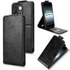 For OnePlus 13T Magnetic Vertical Flip Leather Phone Case with Buckle(Black) - 1