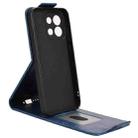 For OnePlus 13T Magnetic Vertical Flip Leather Phone Case with Buckle(Blue) - 3