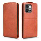 For OnePlus 13T Magnetic Vertical Flip Leather Phone Case with Buckle(Brown) - 2