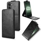 For OnePlus Ace 5 Racing Magnetic Vertical Flip Leather Phone Case with Buckle(Black) - 1