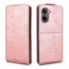 For OnePlus Ace 5 Racing Magnetic Vertical Flip Leather Phone Case with Buckle(Rose Gold) - 2