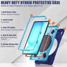 For Samsung Galaxy Tab S10 FE+ Silicone Hybrid PC Tablet Case with Holder & Shoulder Strap(Navy Blue Blue) - 4