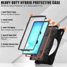 For Samsung Galaxy Tab S10 FE+ Silicone Hybrid PC Tablet Case with Holder & Shoulder Strap(Black) - 4