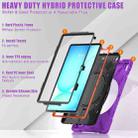 For Samsung Galaxy Tab S10 FE+ Silicone Hybrid PC Tablet Case with Holder & Shoulder Strap(Purple) - 4