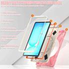 For Samsung Galaxy Tab S10 FE+ Silicone Hybrid PC Tablet Case with Holder & Shoulder Strap(Pink) - 4