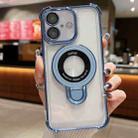 For iPhone 16 Space Shield MagSafe Holder Shockproof Phone Case(Sierra Blue) - 1