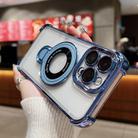 For iPhone 14 Plus Space Shield MagSafe Holder Shockproof Phone Case(Sierra Blue) - 2