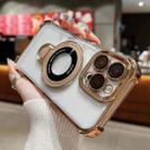 For iPhone 14 Space Shield MagSafe Holder Shockproof Phone Case(Desert Gold) - 2