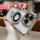 For iPhone 14 Space Shield MagSafe Holder Shockproof Phone Case(Silver) - 2