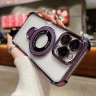 For iPhone 13 Pro Max Space Shield MagSafe Holder Shockproof Phone Case(Purple) - 2