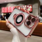 For iPhone 13 Pro Max Space Shield MagSafe Holder Shockproof Phone Case(Rose Gold) - 2