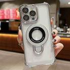 For iPhone 12 Pro Space Shield MagSafe Holder Shockproof Phone Case(Silver) - 1