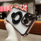 For iPhone 12 Pro Max Space Shield MagSafe Holder Shockproof Phone Case(Black) - 2