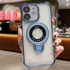 For iPhone 12 Space Shield MagSafe Holder Shockproof Phone Case(Sierra Blue) - 1