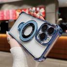 For iPhone 11 Pro Max Space Shield MagSafe Holder Shockproof Phone Case(Sierra Blue) - 2