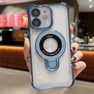 For iPhone 11 Space Shield MagSafe Holder Shockproof Phone Case(Sierra Blue) - 1