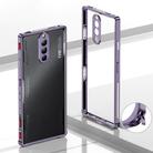 For ZTE nubia RedMagic 8 Pro Metal Frame Heat Dissipation Phone Case with Camera Guard Ring(Purple) - 1