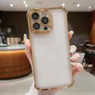 For iPhone 15 Pro Max Electroplating Space TPU Four-corner Shockproof Phone Case with Lens Film(Desert Gold) - 1