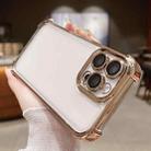 For iPhone 15 Pro Max Electroplating Space TPU Four-corner Shockproof Phone Case with Lens Film(Gold) - 2
