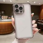 For iPhone 15 Pro Max Electroplating Space TPU Four-corner Shockproof Phone Case with Lens Film(Titanium Gold) - 1