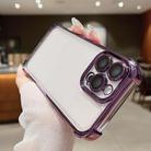For iPhone 15 Plus Electroplating Space TPU Four-corner Shockproof Phone Case with Lens Film(Purple) - 2