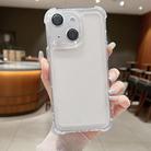 For iPhone 14 Electroplating Space TPU Four-corner Shockproof Phone Case with Lens Film(Transparent) - 1