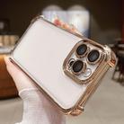 For iPhone 13 Pro Max Electroplating Space TPU Four-corner Shockproof Phone Case with Lens Film(Gold) - 2