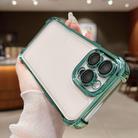 For iPhone 13 Pro Max Electroplating Space TPU Four-corner Shockproof Phone Case(Green) - 2