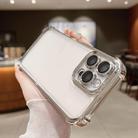 For iPhone 13 Pro Max Electroplating Space TPU Four-corner Shockproof Phone Case with Lens Film(Silver) - 2