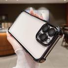 For iPhone 12 Pro Electroplating Space TPU Four-corner Shockproof Phone Case with Lens Film(Black) - 2