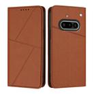 For Nothing Phone 3a Strong Magnetic Frosted Flip Leather Phone Case(Coffee Color) - 1