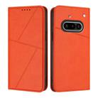 For Nothing Phone 3a Strong Magnetic Frosted Flip Leather Phone Case(Orange) - 1