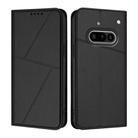 For Nothing Phone 3a Strong Magnetic Frosted Flip Leather Phone Case(Black) - 1