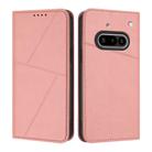 For Nothing Phone 3a Strong Magnetic Frosted Flip Leather Phone Case(Pink) - 1