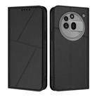 For Nothing Phone 3a Pro Strong Magnetic Frosted Flip Leather Phone Case(Black) - 1