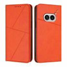 For Nothing Phone 2a Strong Magnetic Frosted Flip Leather Phone Case(Orange) - 1
