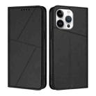 For iPhone 16 Pro Max Strong Magnetic Frosted Flip Leather Phone Case(Black) - 1