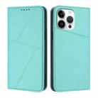 For iPhone 16 Pro Max Strong Magnetic Frosted Flip Leather Phone Case(Light Blue) - 1
