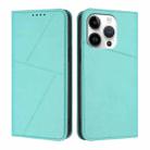 For iPhone 16 Pro Strong Magnetic Frosted Flip Leather Phone Case(Light Blue) - 1