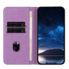 For iPhone 16 Plus Strong Magnetic Frosted Flip Leather Phone Case(Light Purple) - 3