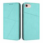 For iPhone 16e Strong Magnetic Frosted Flip Leather Phone Case(Light Blue) - 1