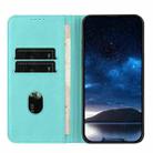 For iPhone 15 Pro Strong Magnetic Frosted Flip Leather Phone Case(Light Blue) - 3